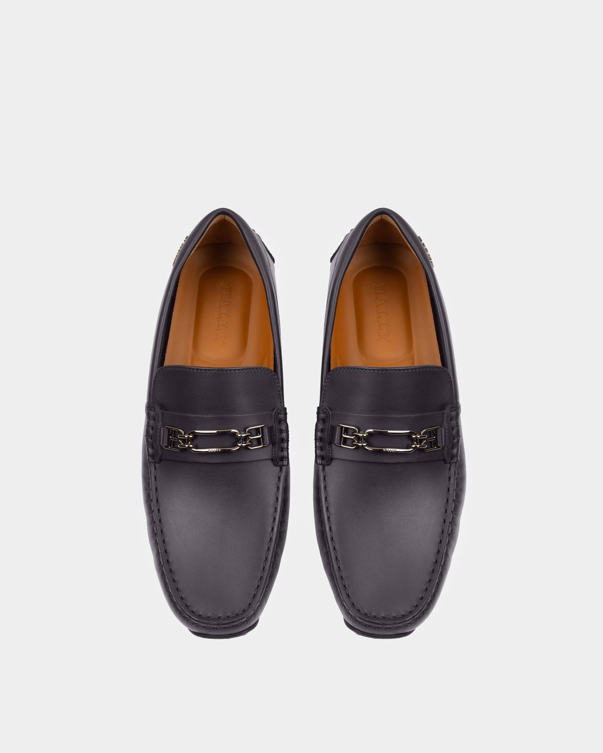 fondo perfil Que agradable Men's Philip Leather Drivers In Navy | Bally