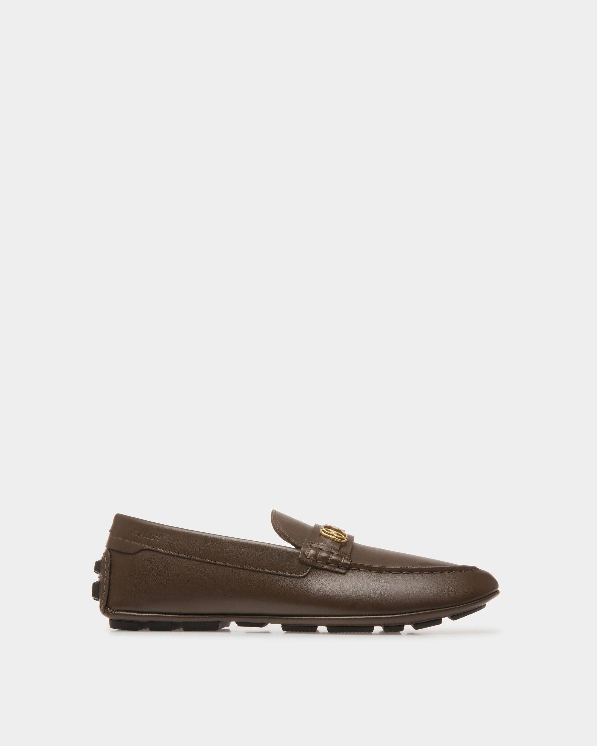 Designer Leather Slip on Driving Shoes for Men Bally