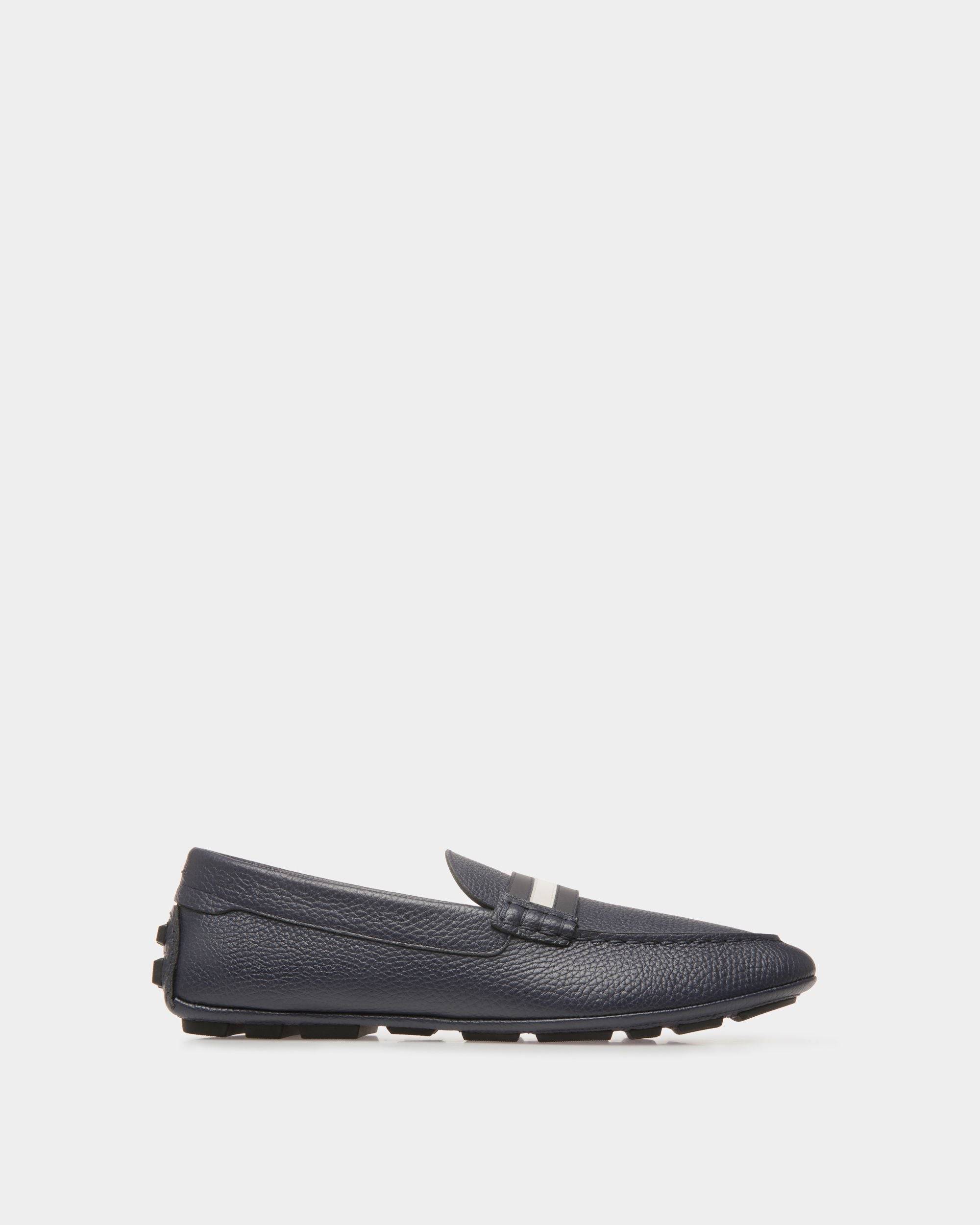 Men's Kerbs Drivers In Midnight Leather | Bally | Still Life Side