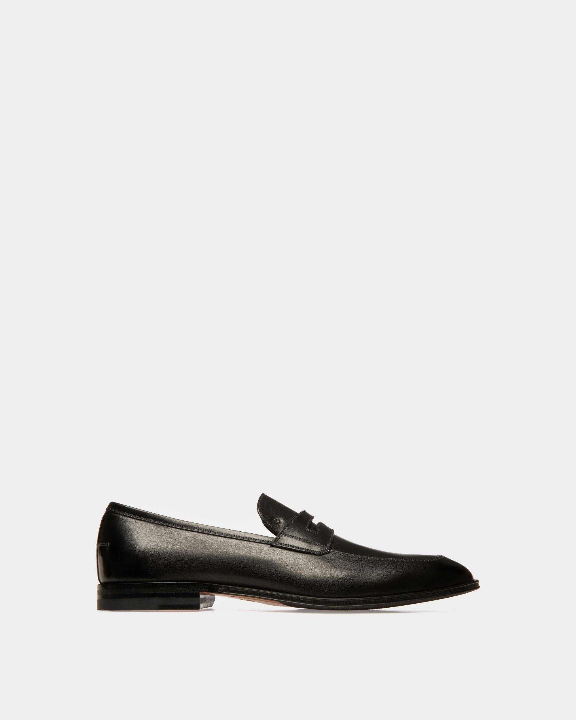 Bally black discount mens loafers