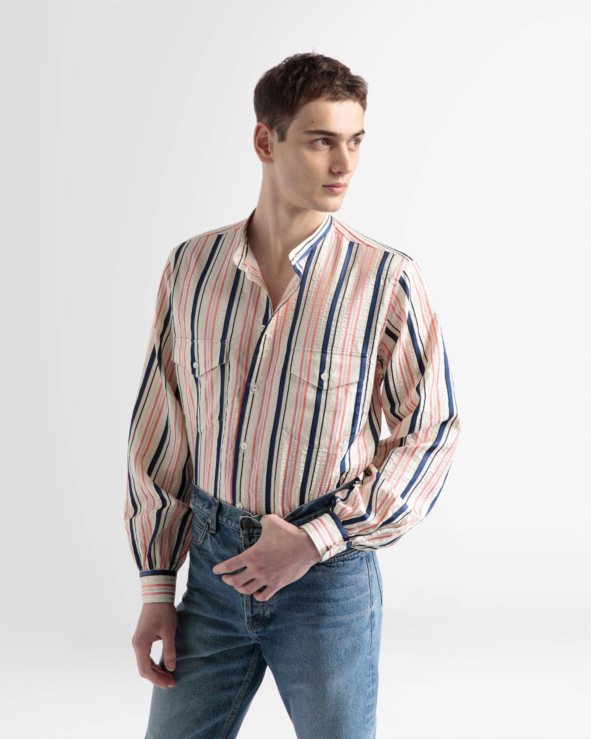 Blouson Sleeve Shirt In Multicolour Silk - Bally - 02