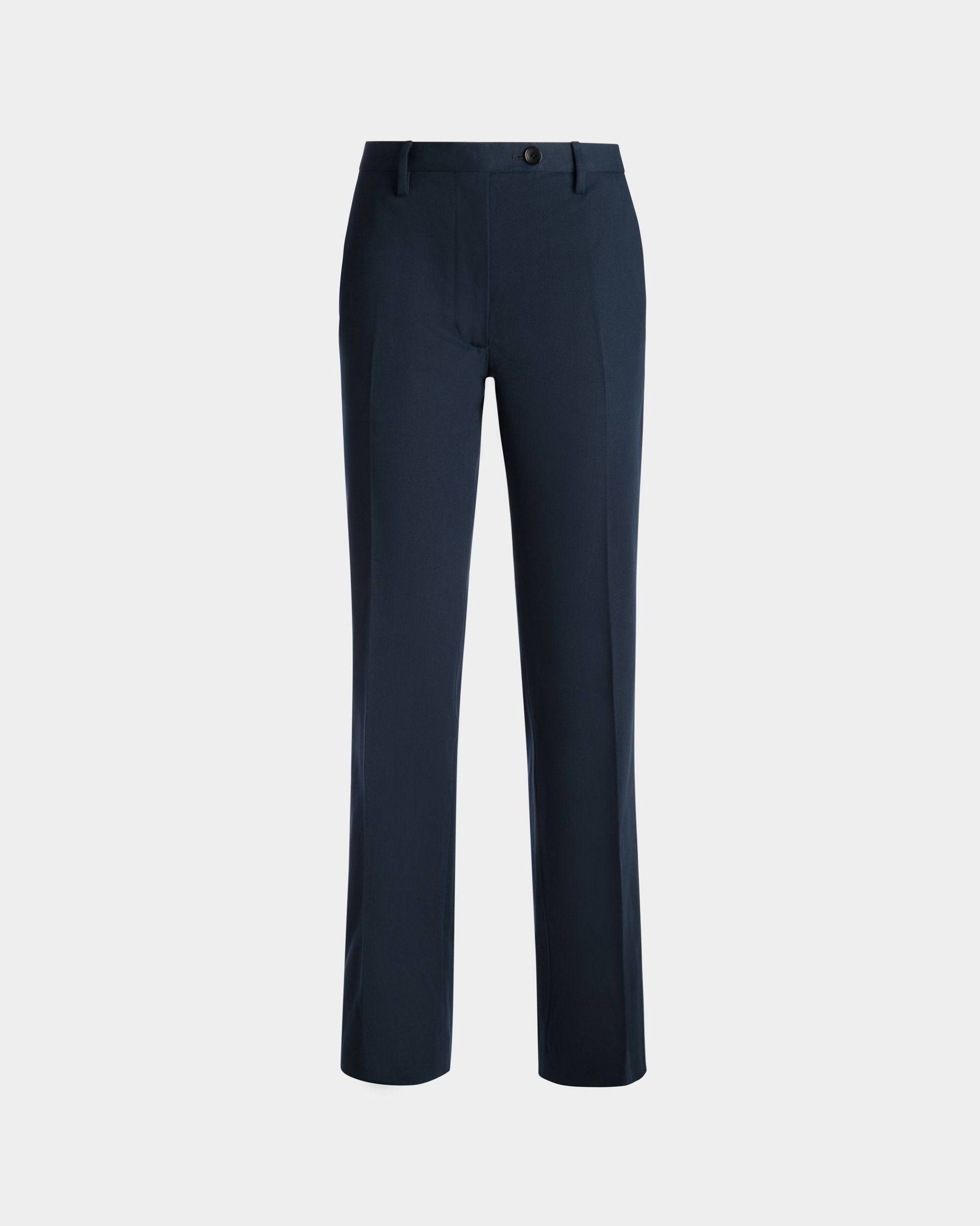 Women's Pants in Blue Cotton | Bally | Still Life Front