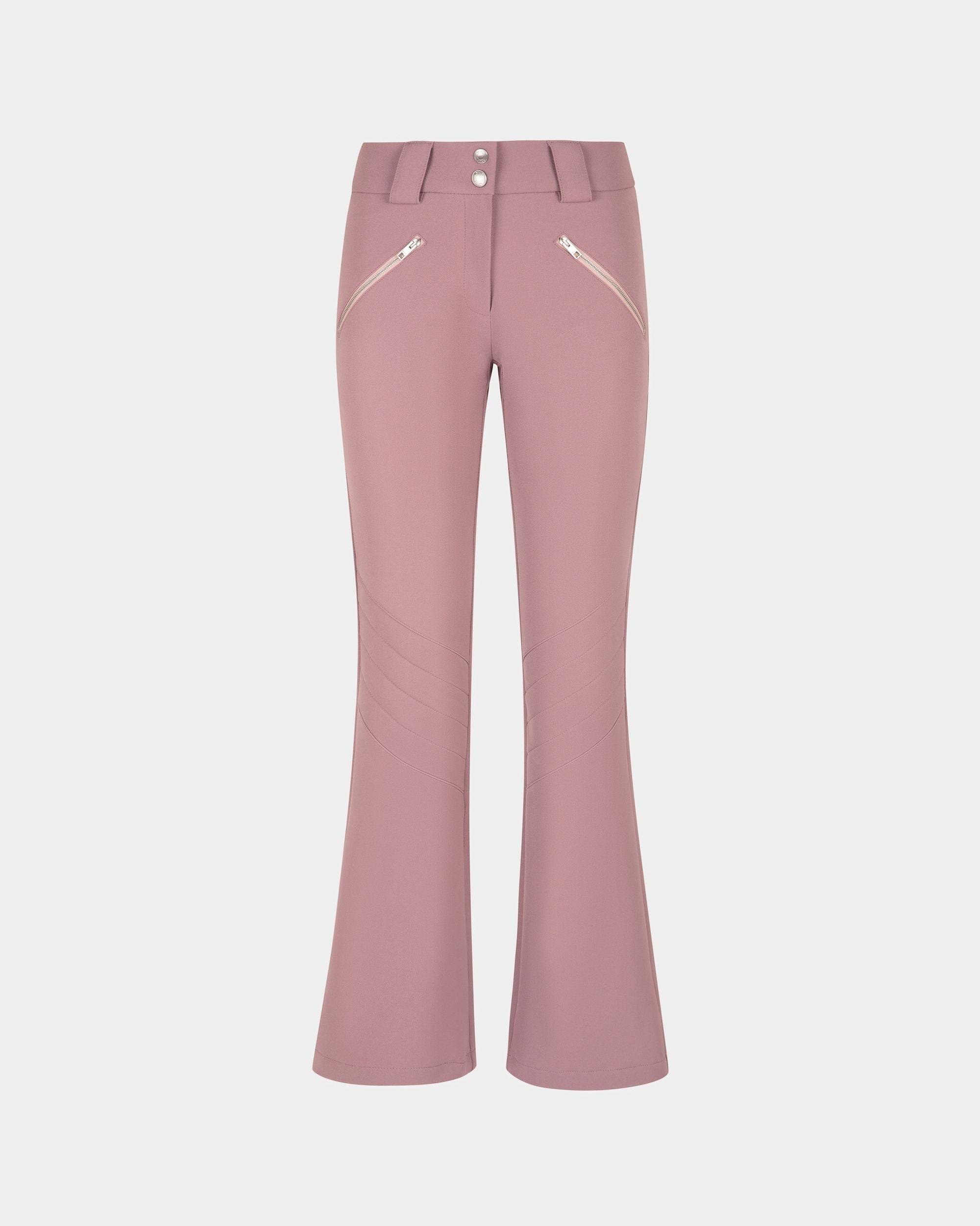 Women's Flared Stretch Pants in Light Pink