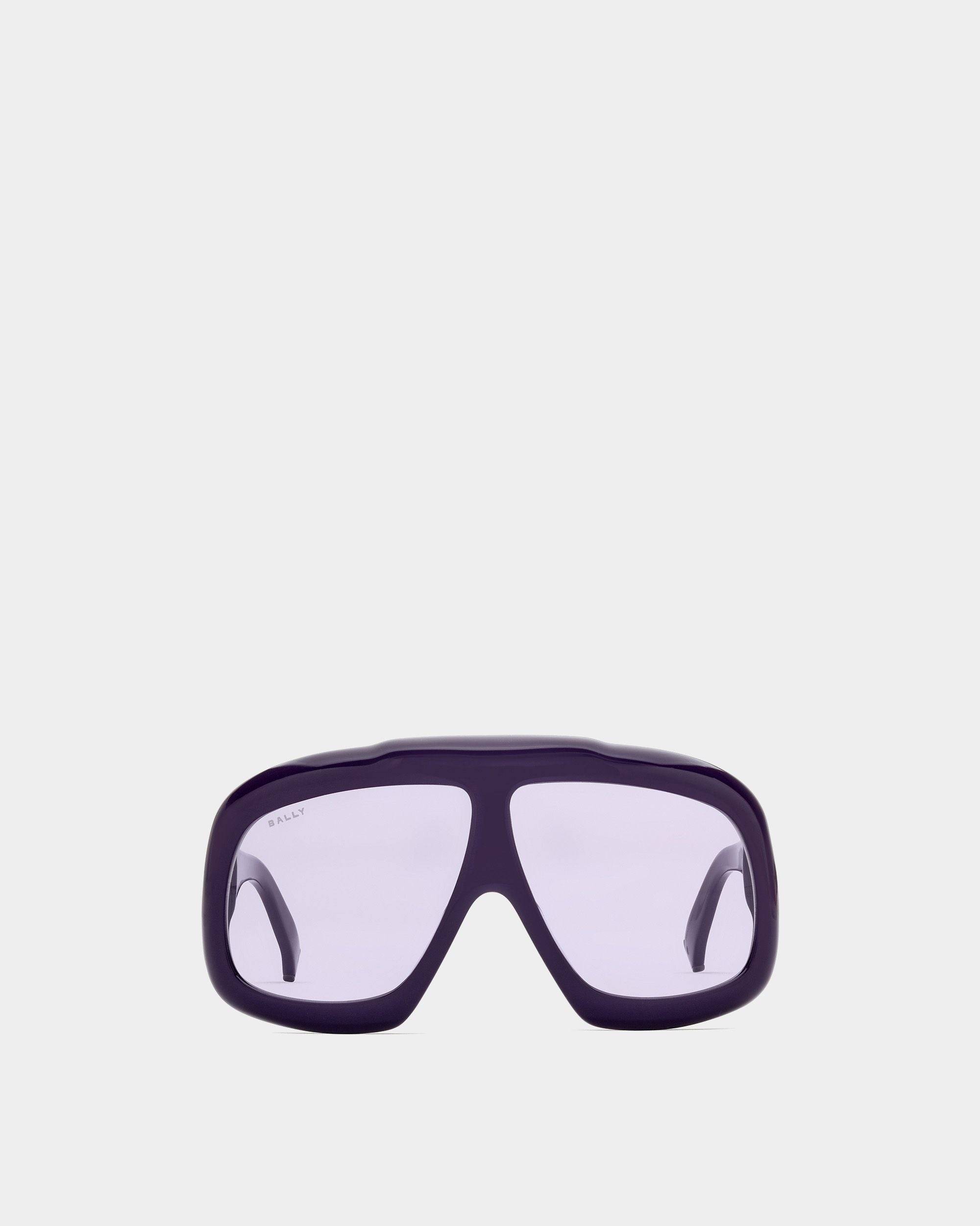 Eyger Acetate Sunglasses in Purple and Lilac | Bally | Still Life Front