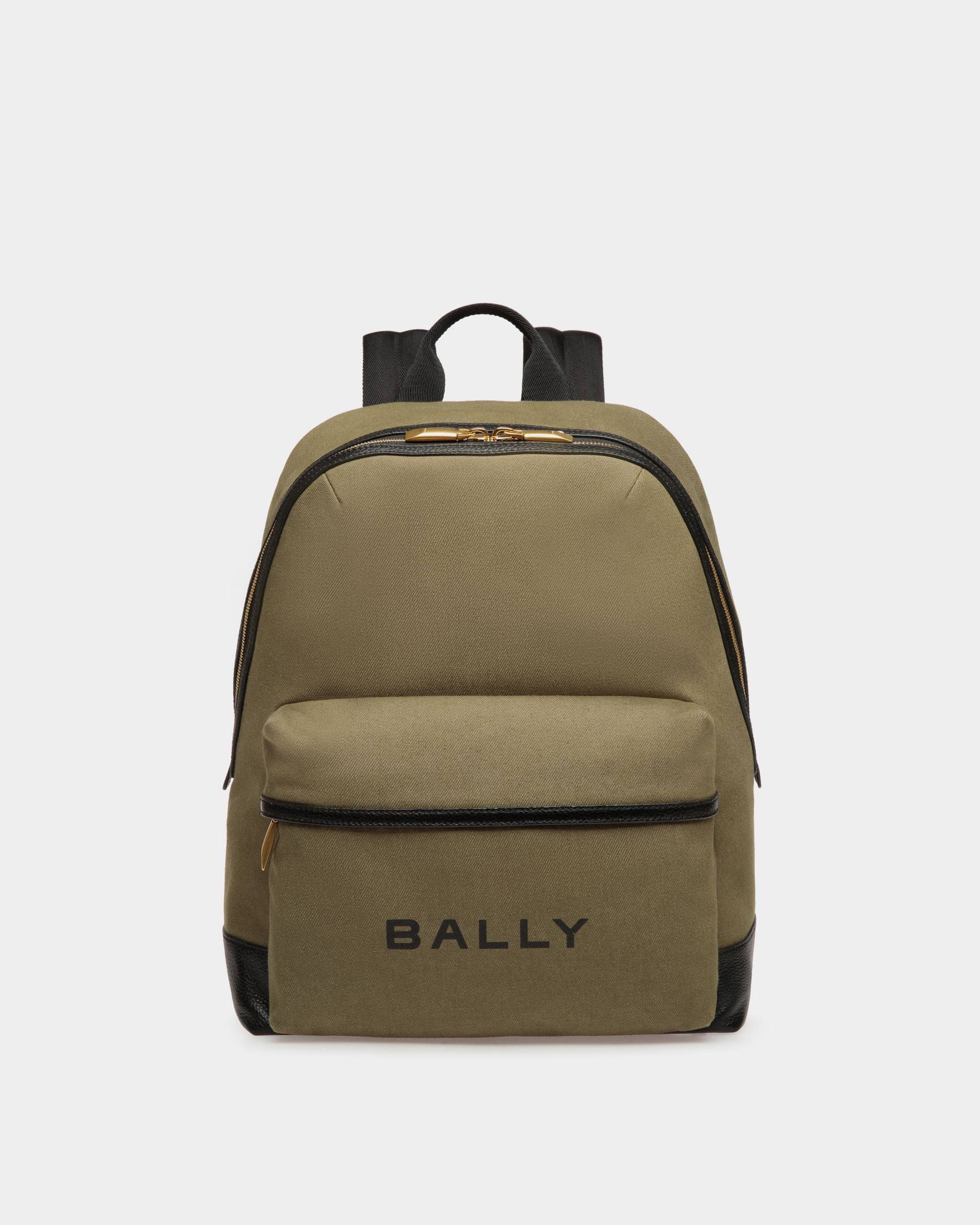 Men's Bar Backpack in Canvas And Leather | Bally | Still Life Front