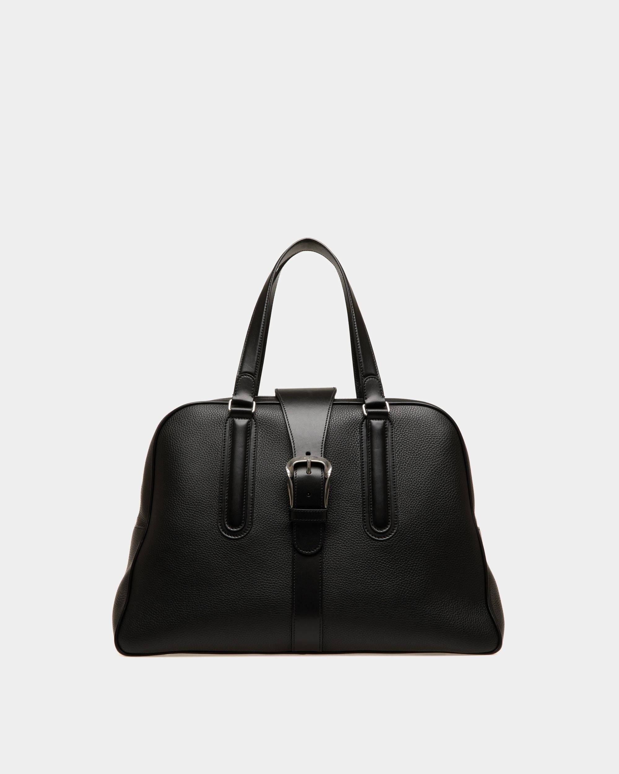 Men's Bowling Bag In Black Leather | Bally | Still Life Front