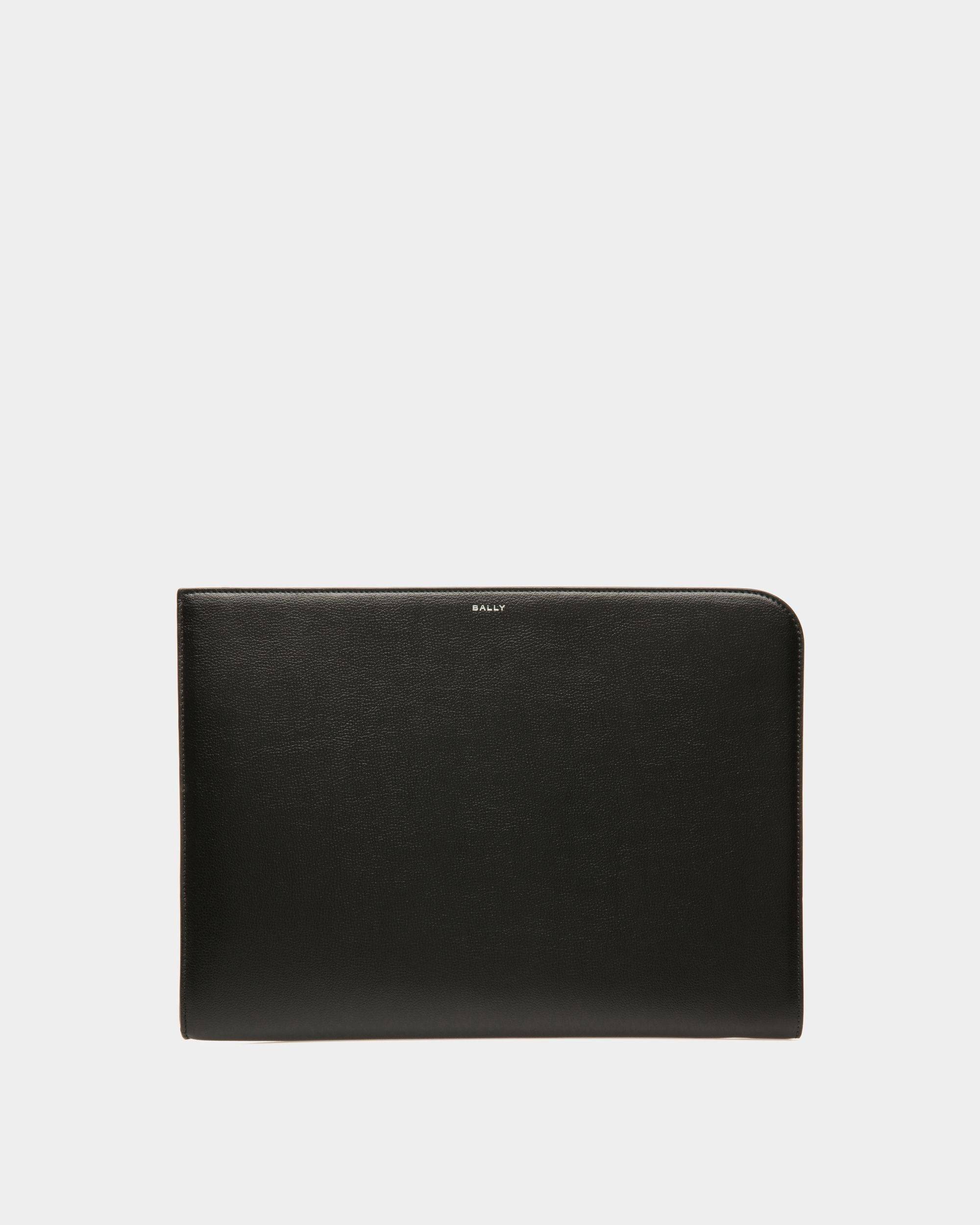 Men's Banque Necessaire In Black Leather | Bally | Still Life Front