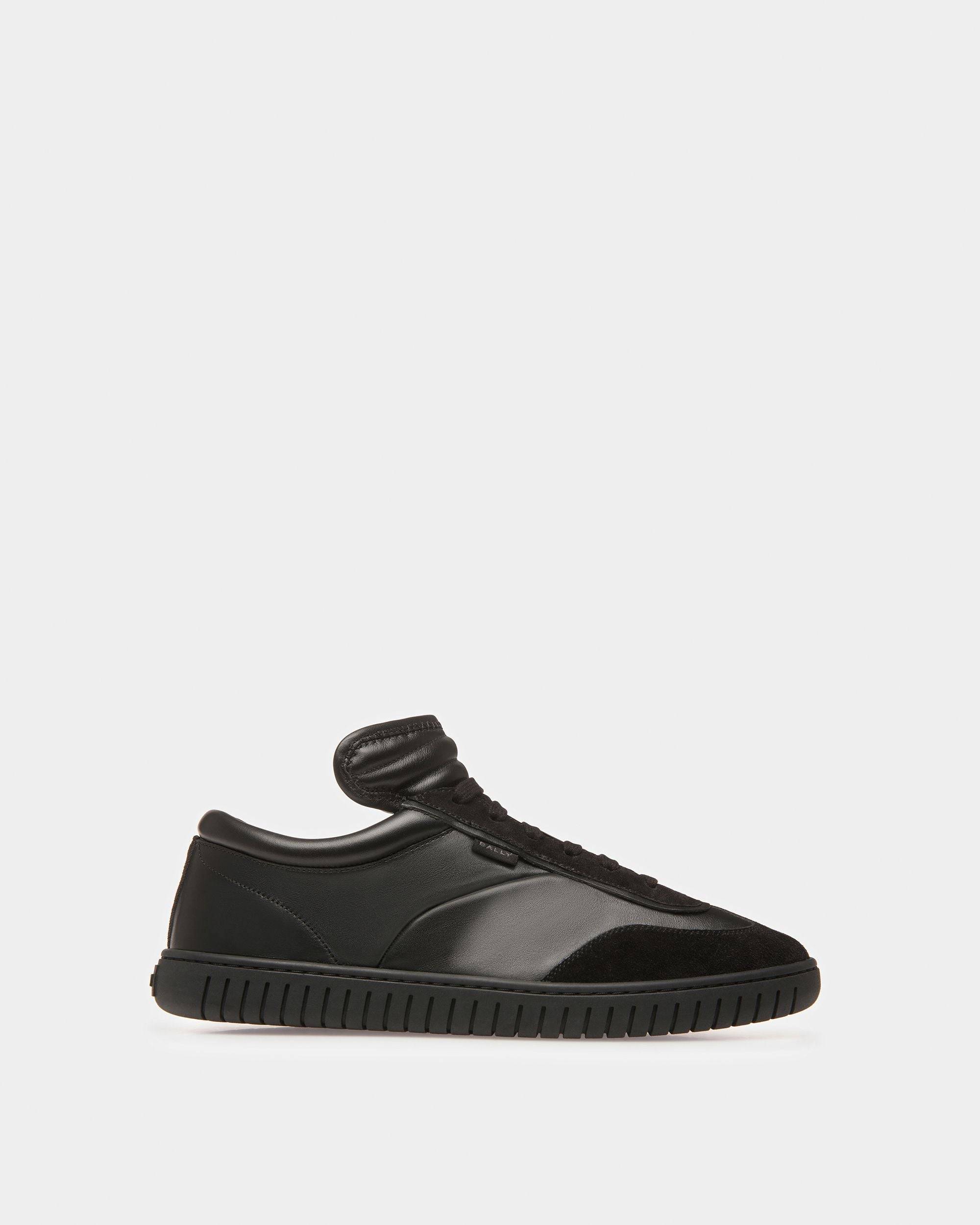 Men's Player Sneakers In Black Leather | Bally | Still Life Side