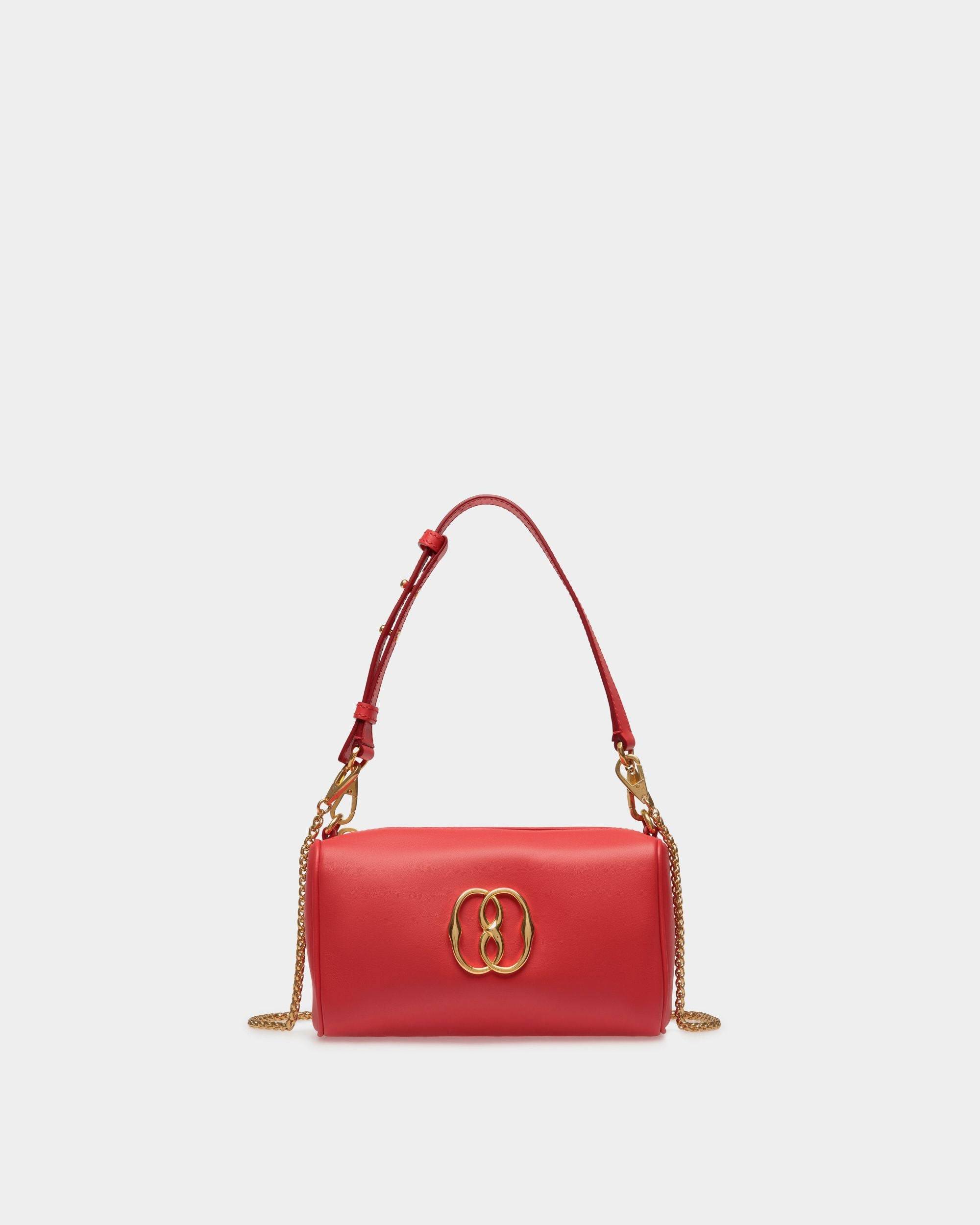 Women's Emblem Mini Bag In Red Leather | Bally | Still Life Front
