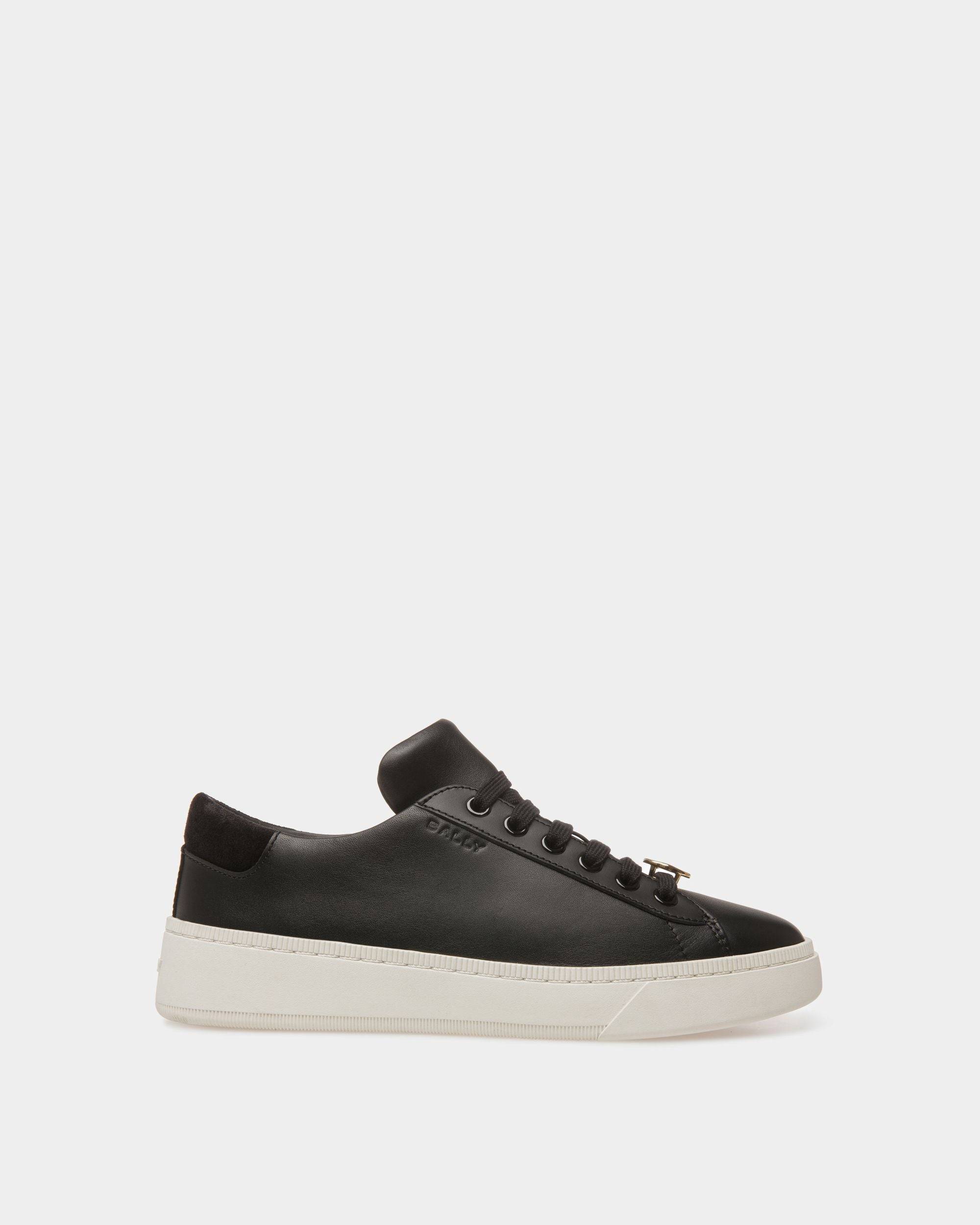 All black leather sneakers on sale womens