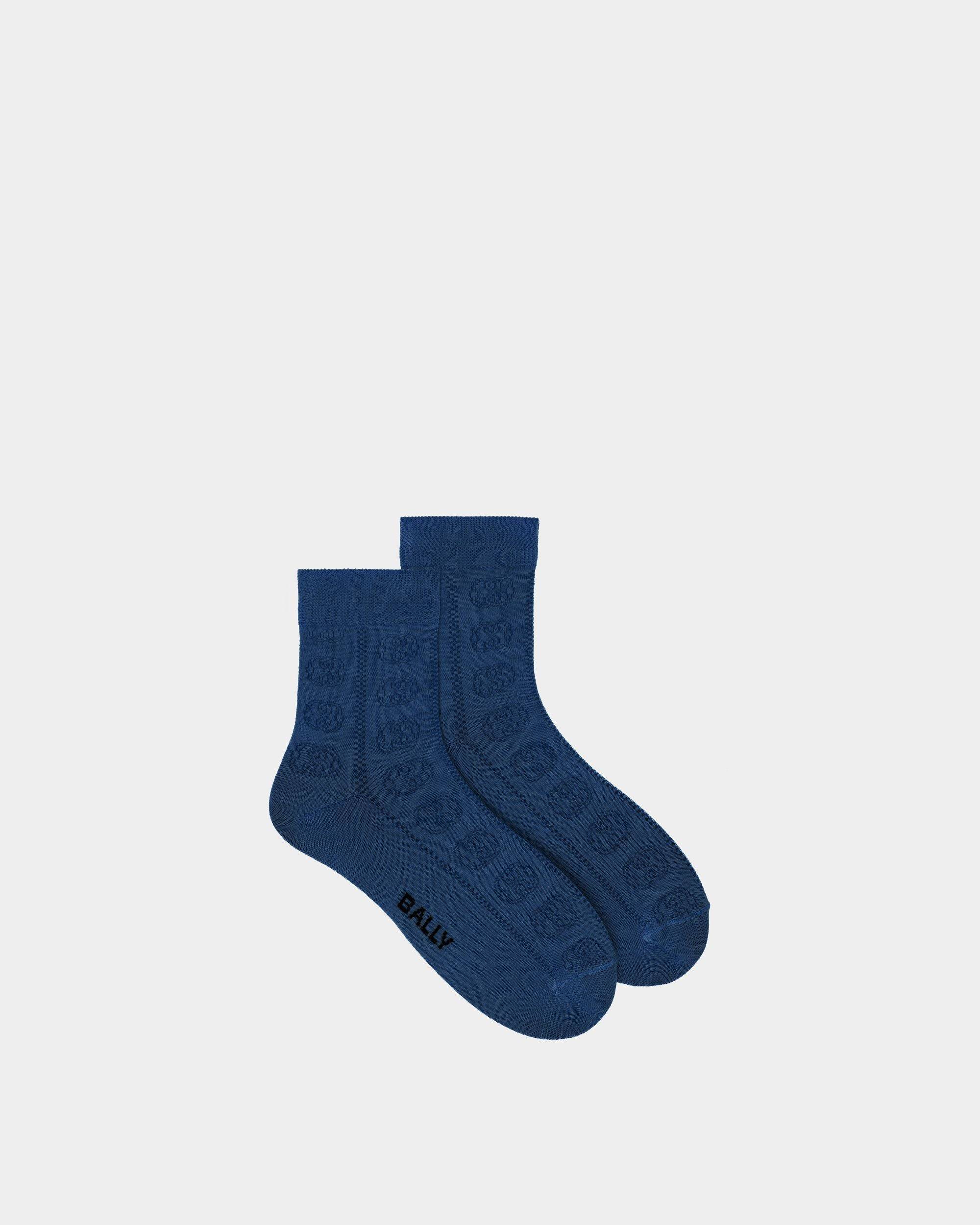 Women's Socks in Blue Cotton | Bally | Still Life Top
